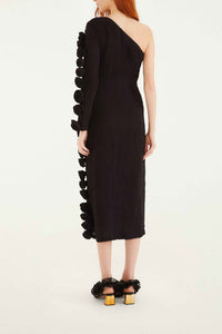 Robe midi asymétrique - Noir