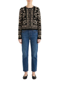 NEW_FELIX_JAMBES_Flower Bloom Black Cardigan - Flower Bloom Black