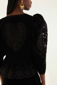Blouse Artichoke Heart - Noir