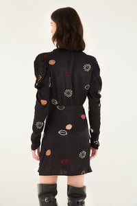 DIFFUSELY_Black Robe courte - Black