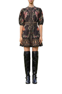 Belle Garden Short Dress - Black