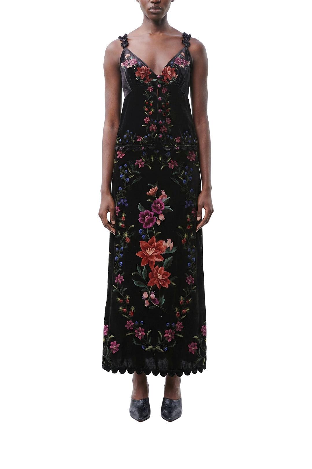 Jupe midi Belle Garden - Noir