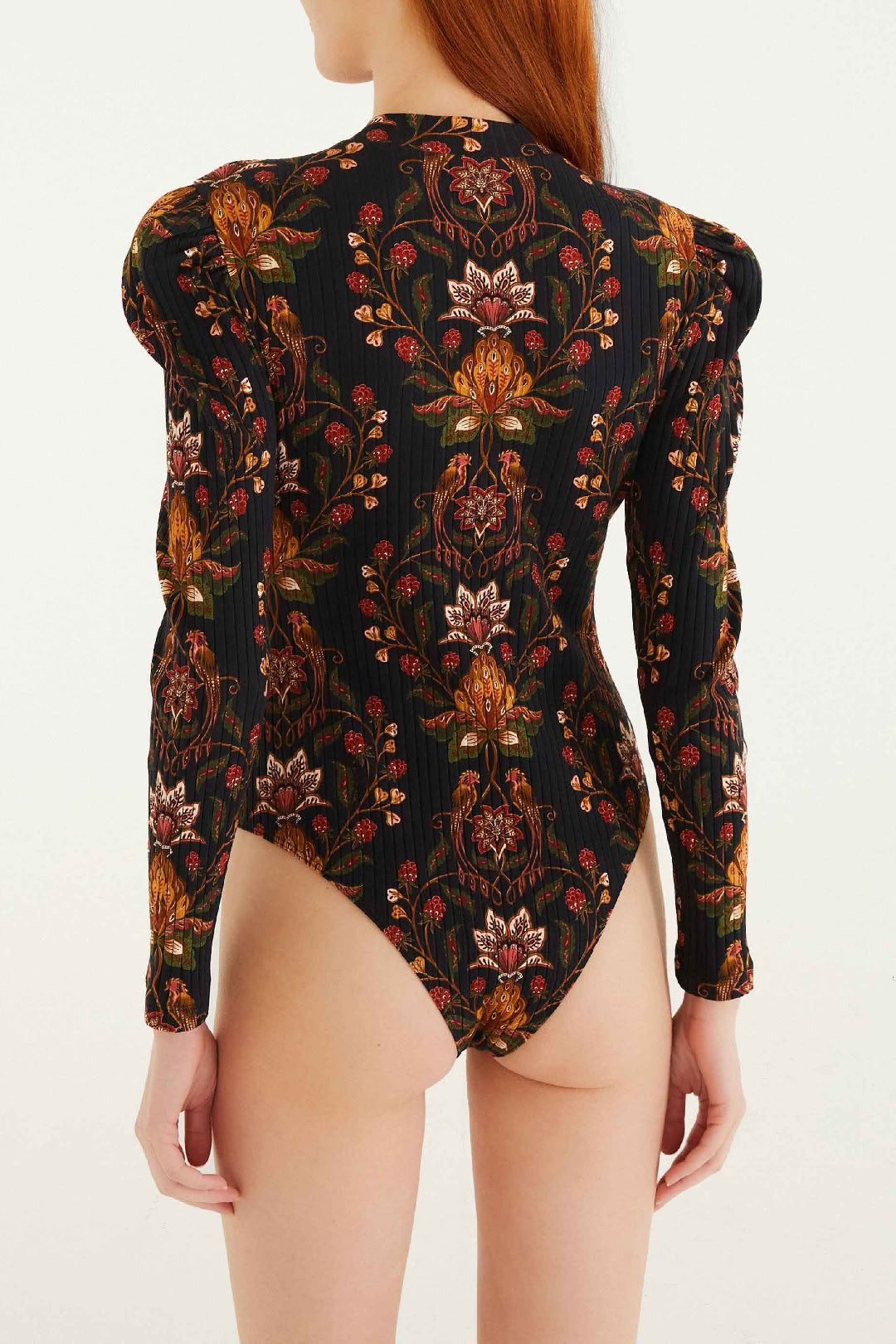 Berry Garden Bodysuit - Black