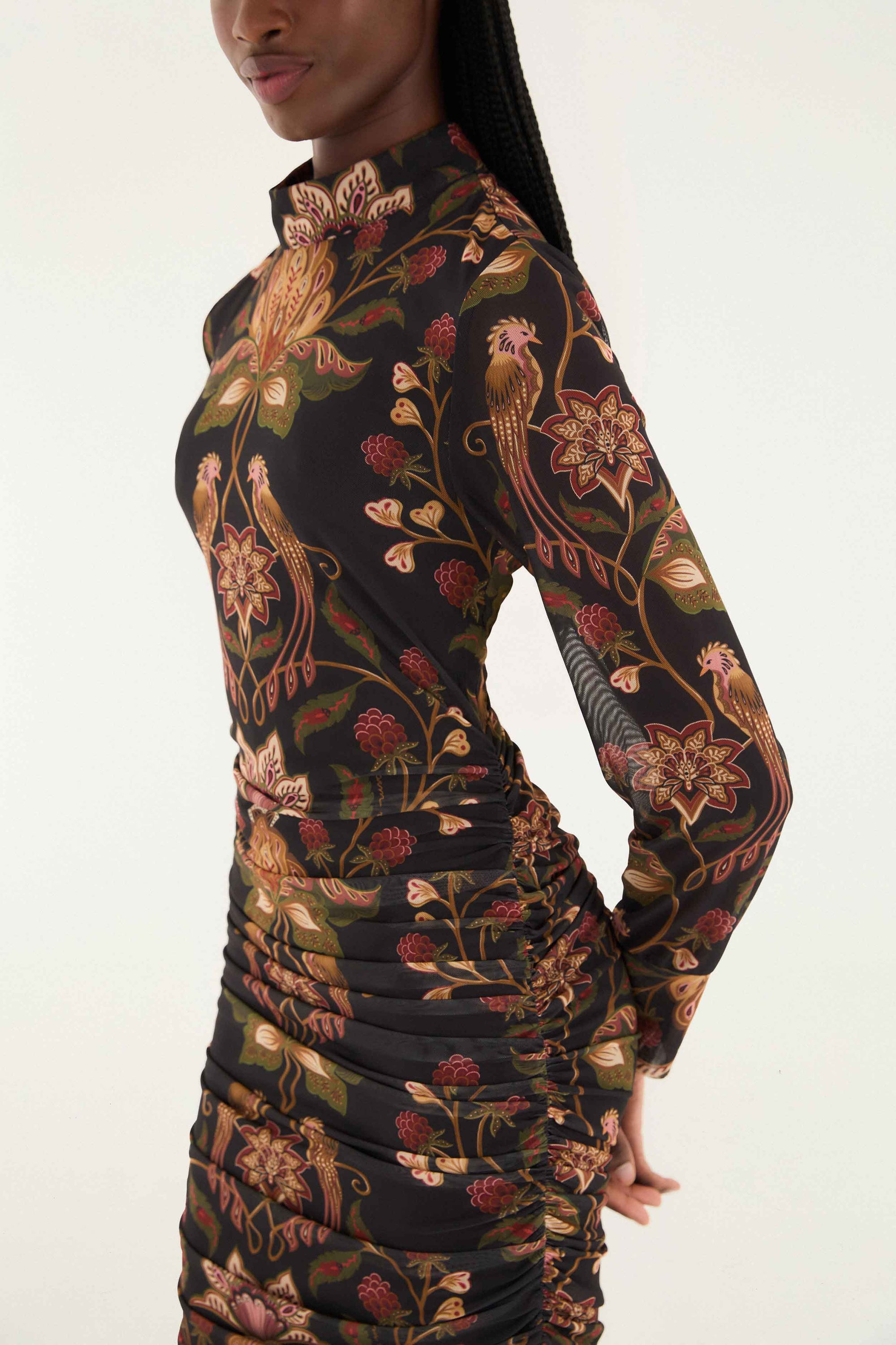 Berry Garden Black Robe midi - Berry Garden Black