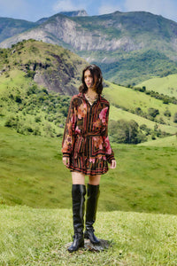 Flowers Black Robe courte - Flowers Black
