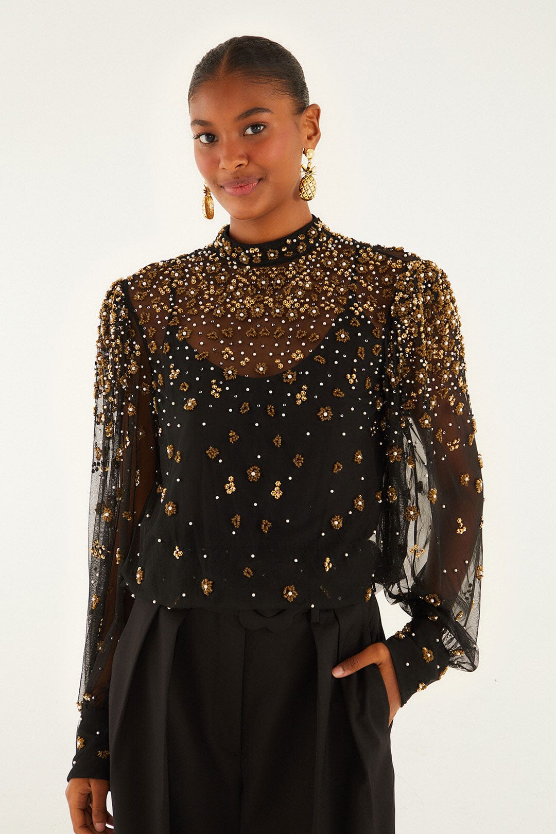 BADVIEW_NEW_Black Blouse - Black