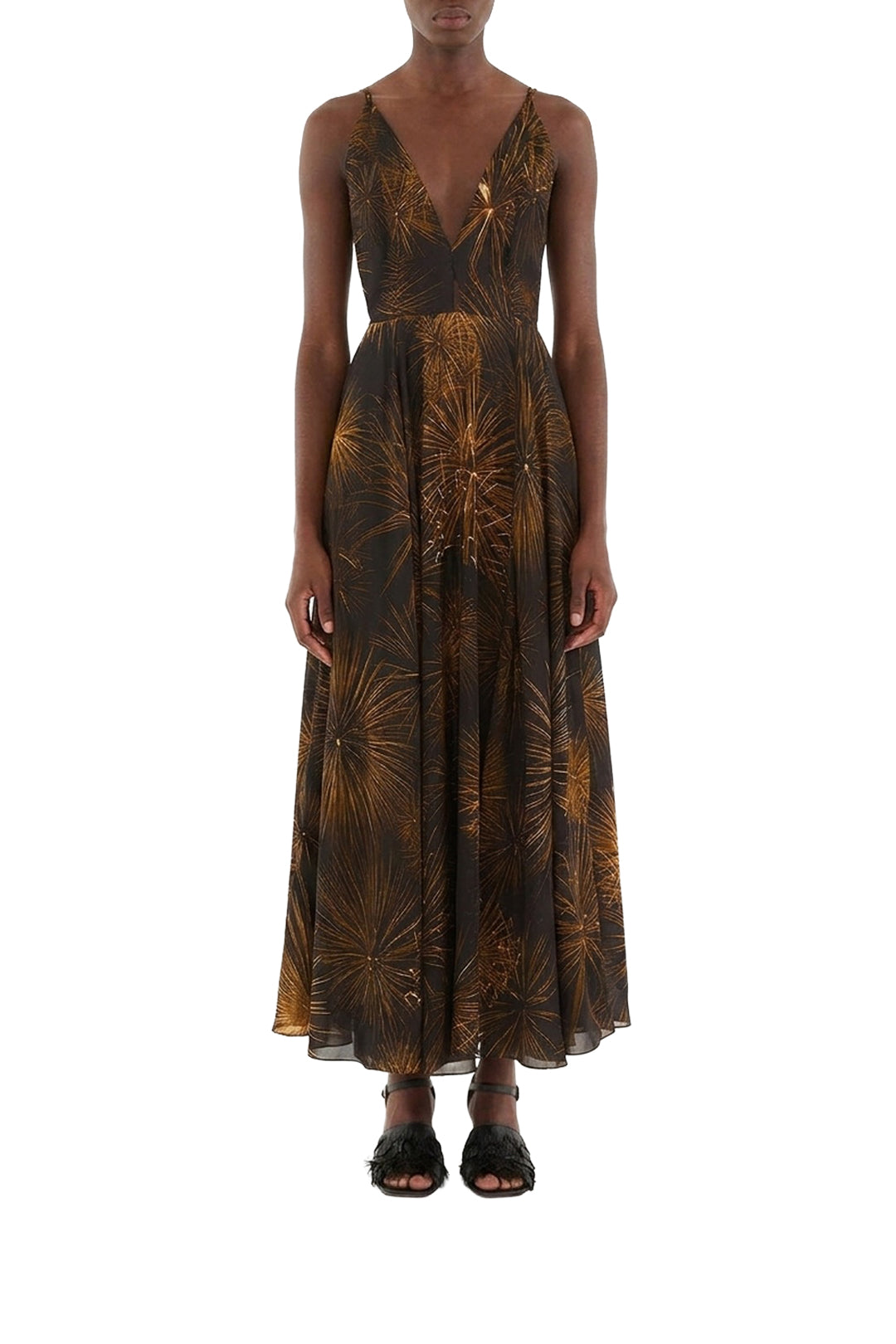 Robe midi Fireworks - Noir