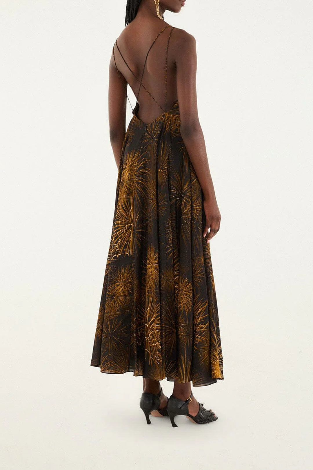 Robe midi Fireworks - Noir