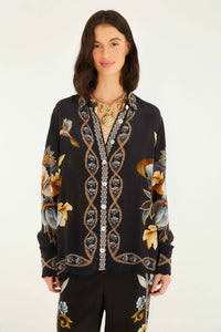Snake Floral Black Chemise - Snake Floral Black