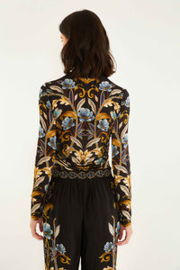 Snake Garden Black Blouse - Snake Garden Black