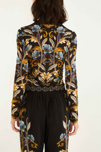 Blouse Snake Garden - Noir