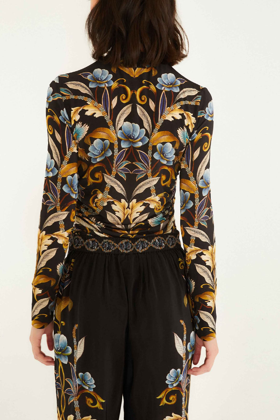 Blouse Snake Garden - Noir