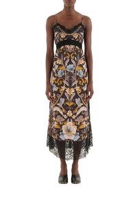 Robe midi Snake Garden - Noir