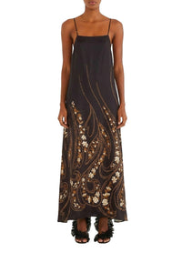 Robe longue Garden - Noir