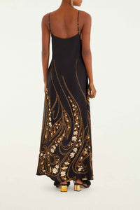 Robe longue Garden - Noir