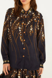 Chemise Garden imprimée - Noir