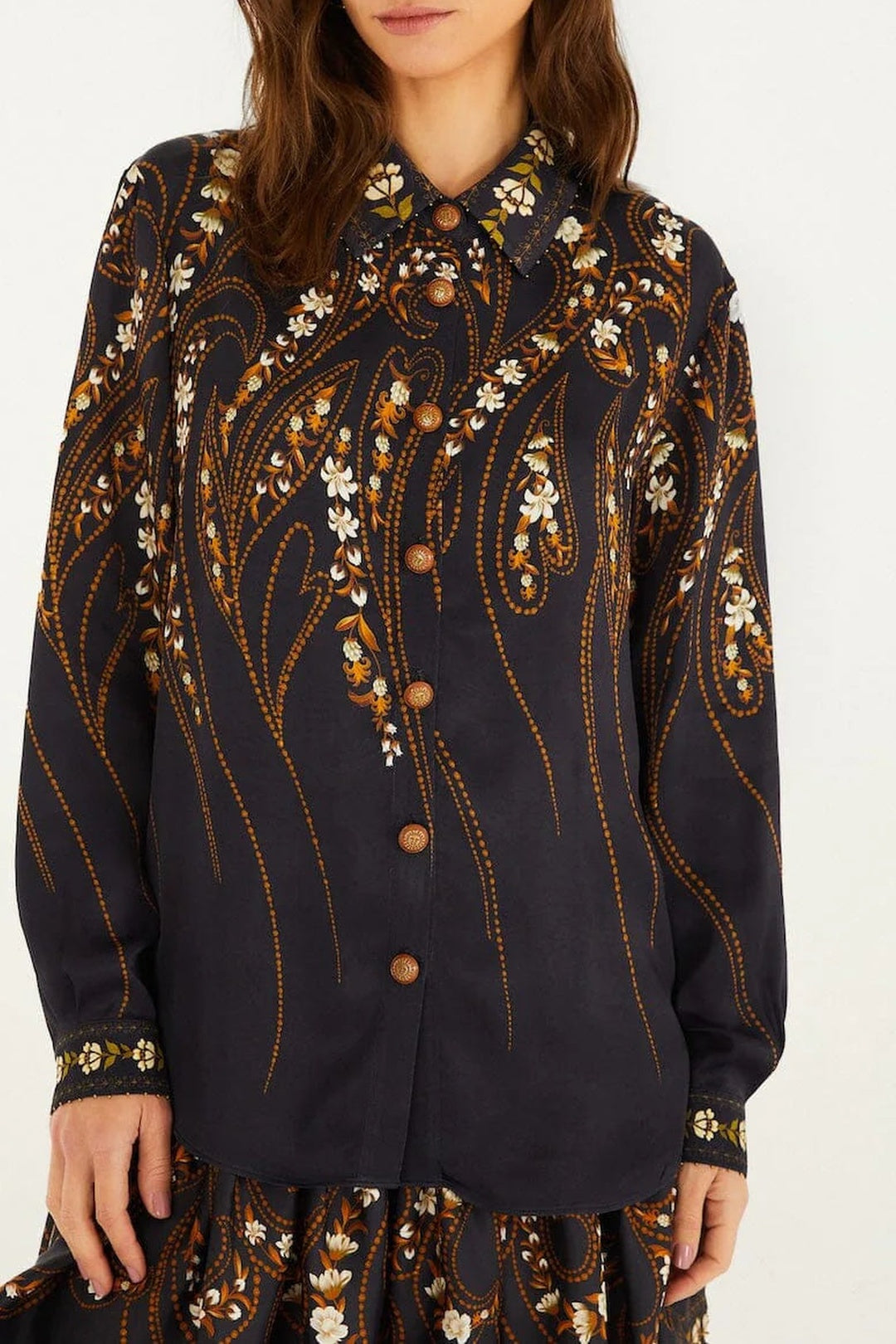 Chemise Garden imprimée - Noir