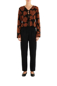 NEW_FELIX_JAMBES_Leopard Hearts Black Cardigan - Leopard Hearts Black