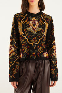Cardigan Majestic Hearts - Noir