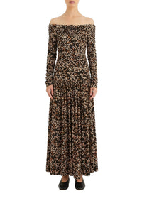 Robe longue Tiny Flowers - Noir