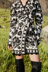 DIFFUSELY2_NEW_Floral Cream Robes midi - Floral Cream