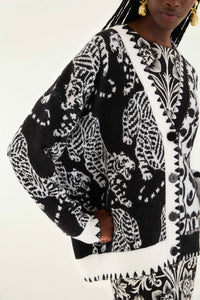 Striped Tigers Mixed Cardigan - Striped Tigers Mixed