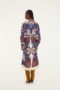 Scarf Blue Robe midi - Scarf Blue