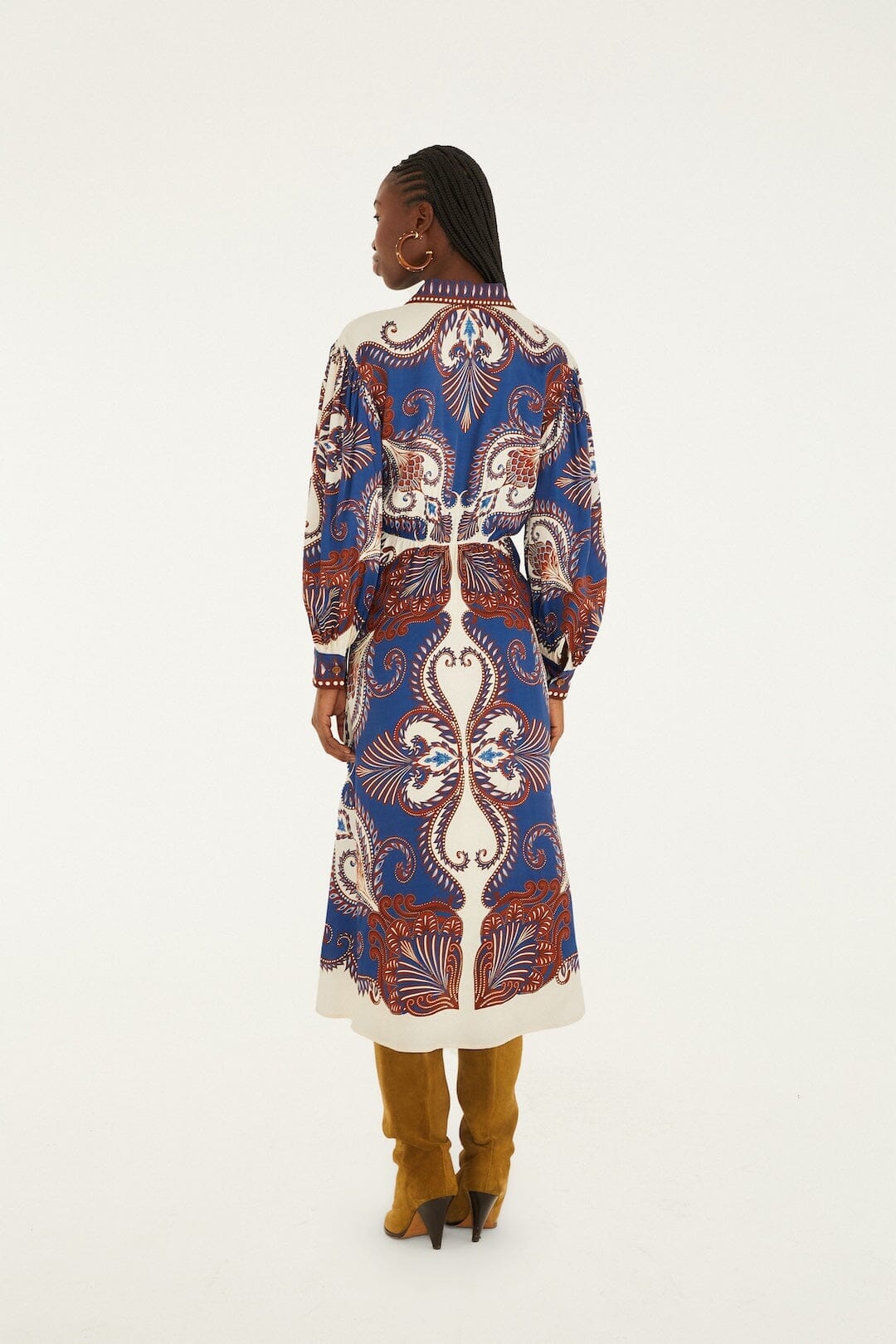 Scarf Blue Robe midi - Scarf Blue