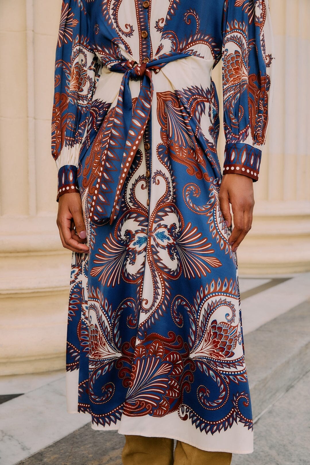 Scarf Blue Robe midi - Scarf Blue