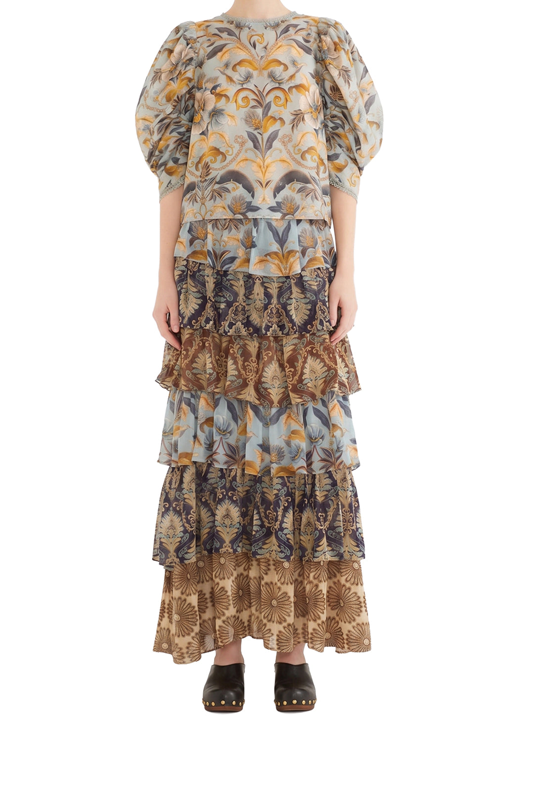 Chemise Snake Garden - Bleu