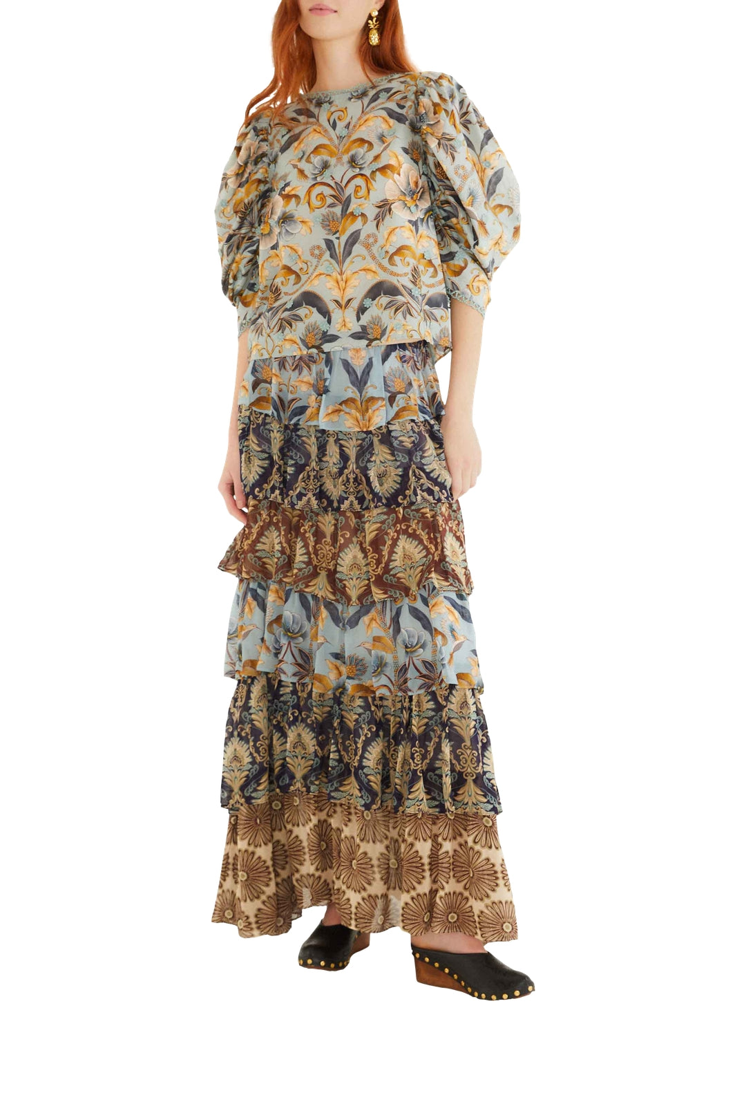 Chemise Snake Garden - Bleu
