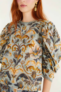 NEW_Snake Garden Blue Chemises & Blouses - Snake Garden Blue