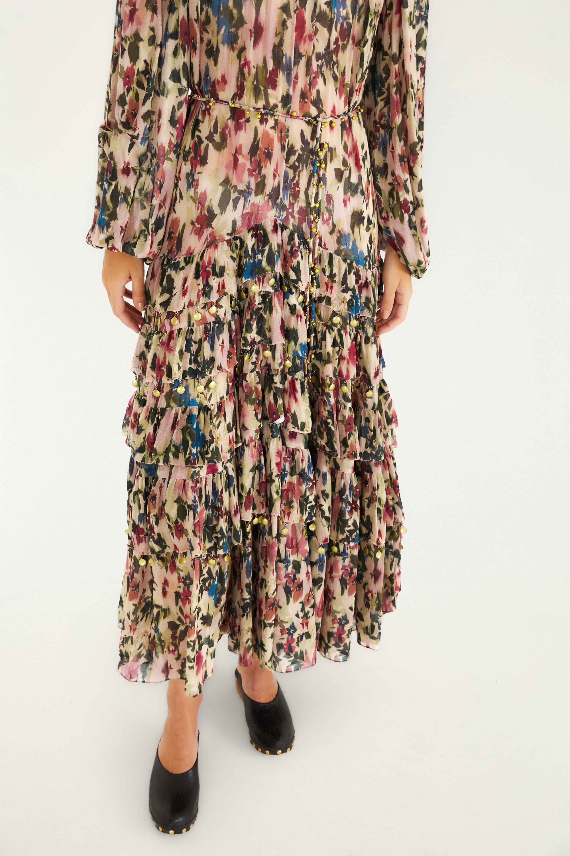 NEW_Tiny Flowers Pink Robes longues - Tiny Flowers Pink