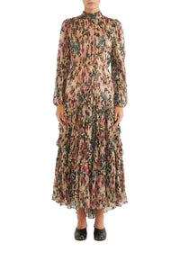 Printed midi dress - Pink