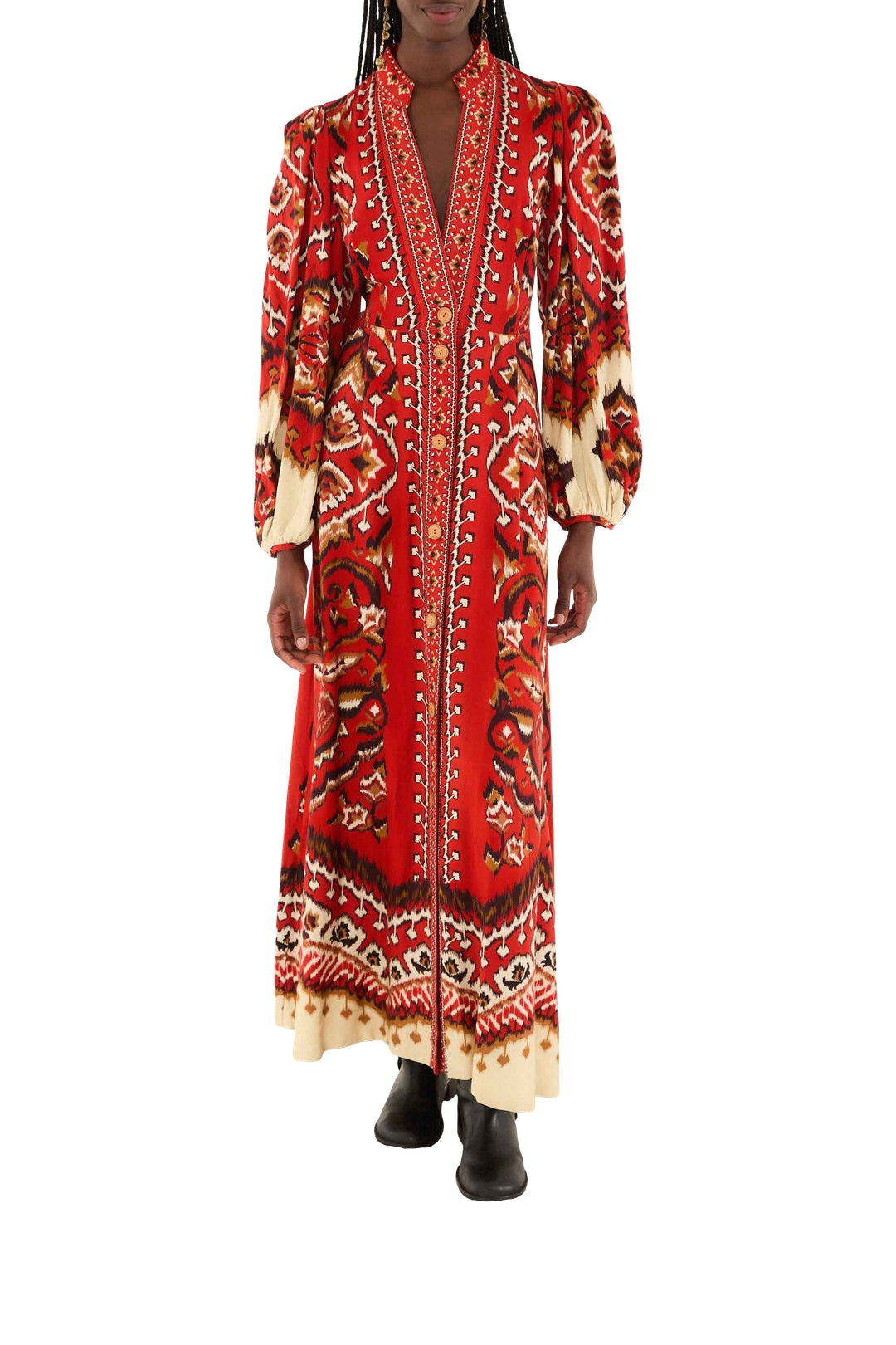 Robe longue Ainika Pineapple - Beige