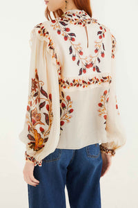 Blouse Berry Garden - Beige