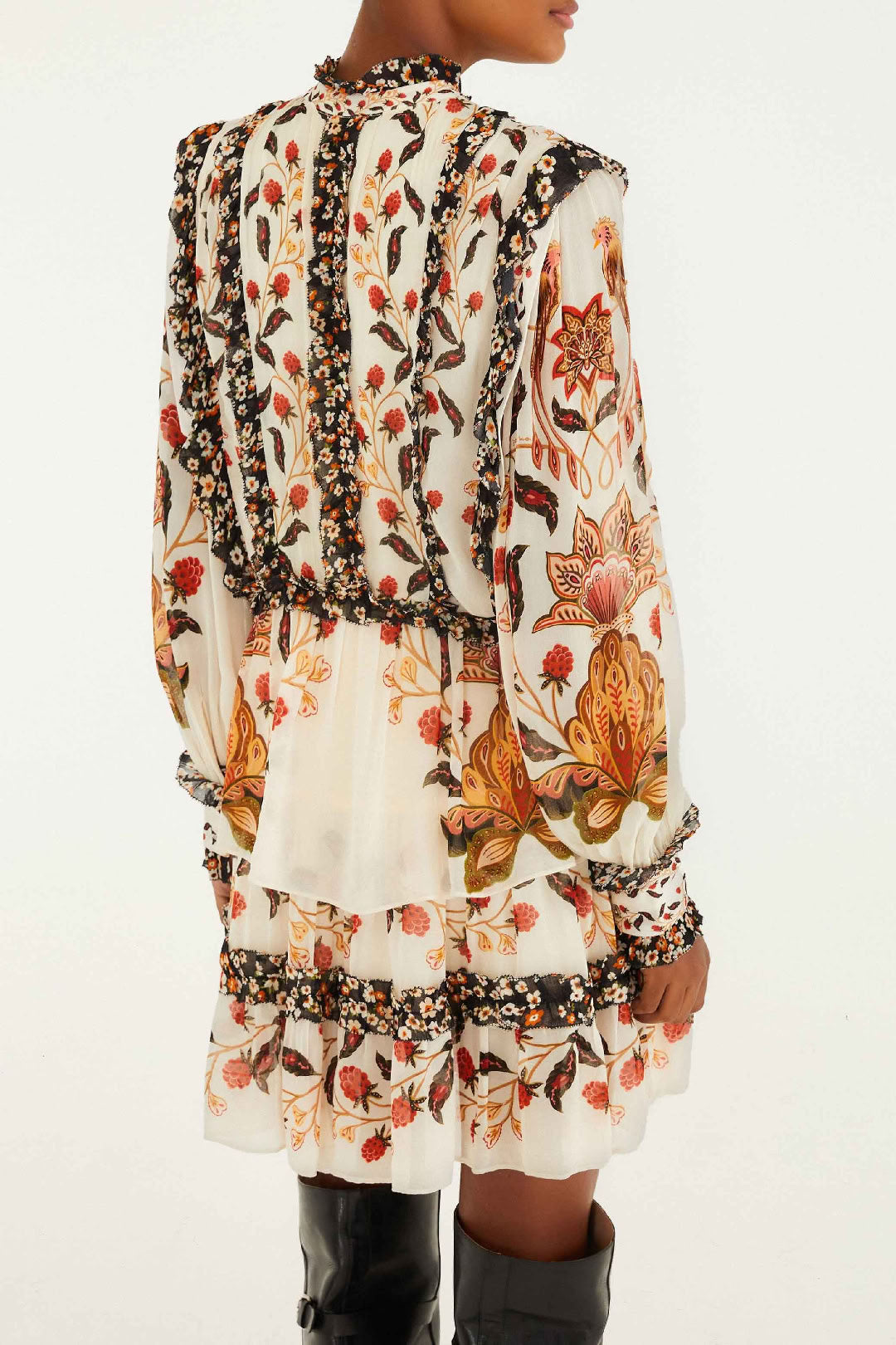 Robe courte Berry Garden - Beige
