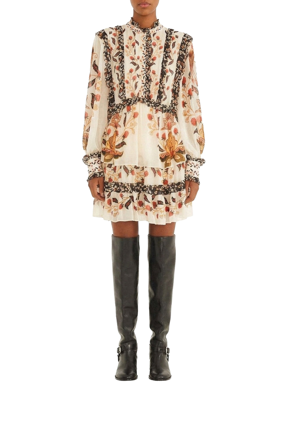 Robe courte Berry Garden - Beige