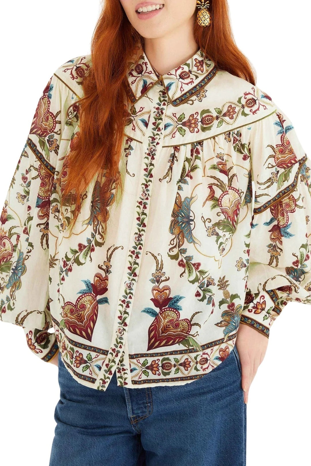 FELIX_JAMBES_Hearts Cream Blouse - Hearts Cream