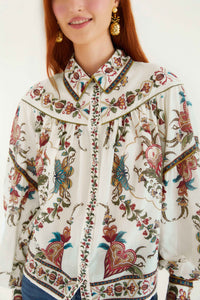Hearts Cream Blouse - Hearts Cream
