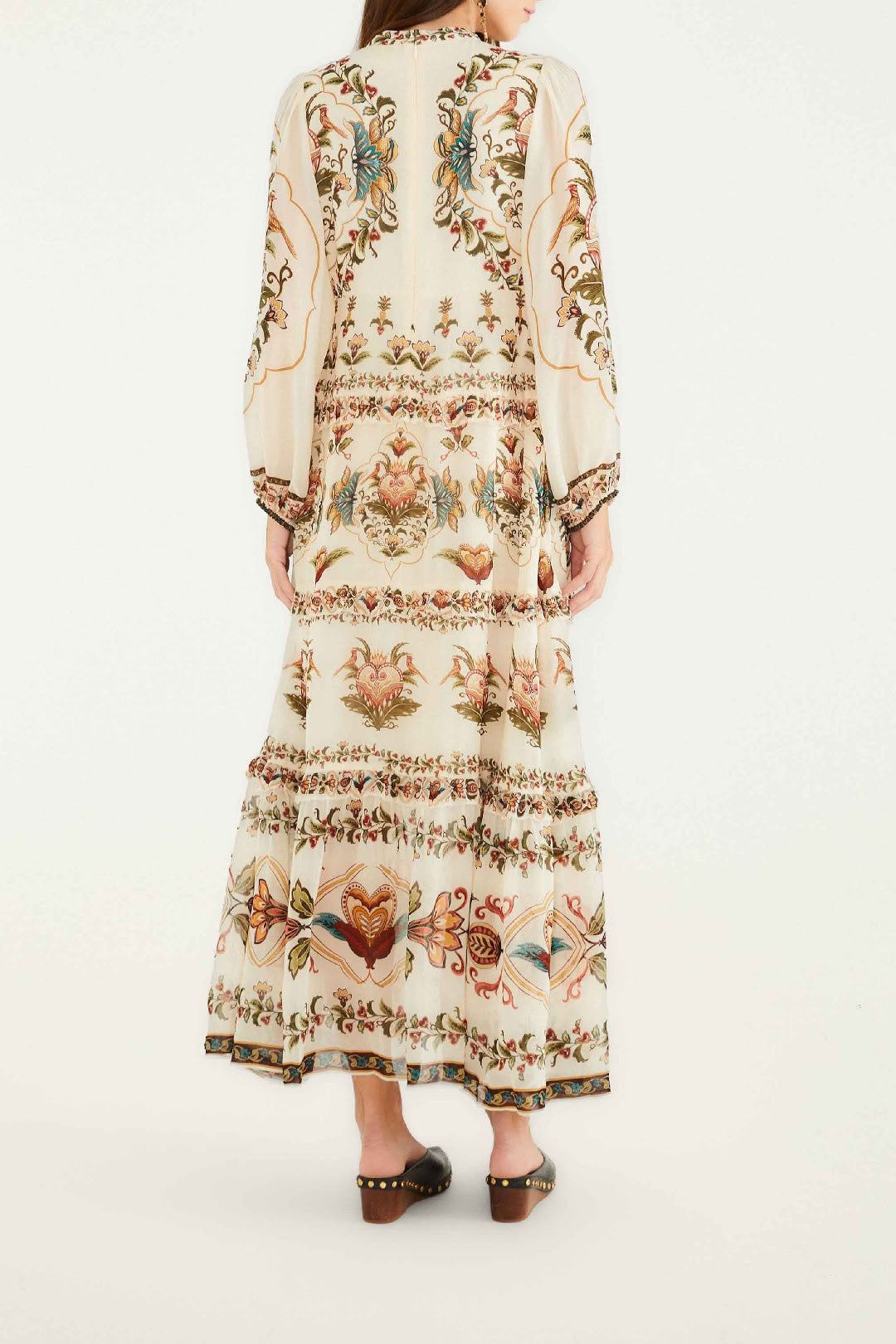 Robe midi Majestic Hearts - Beige