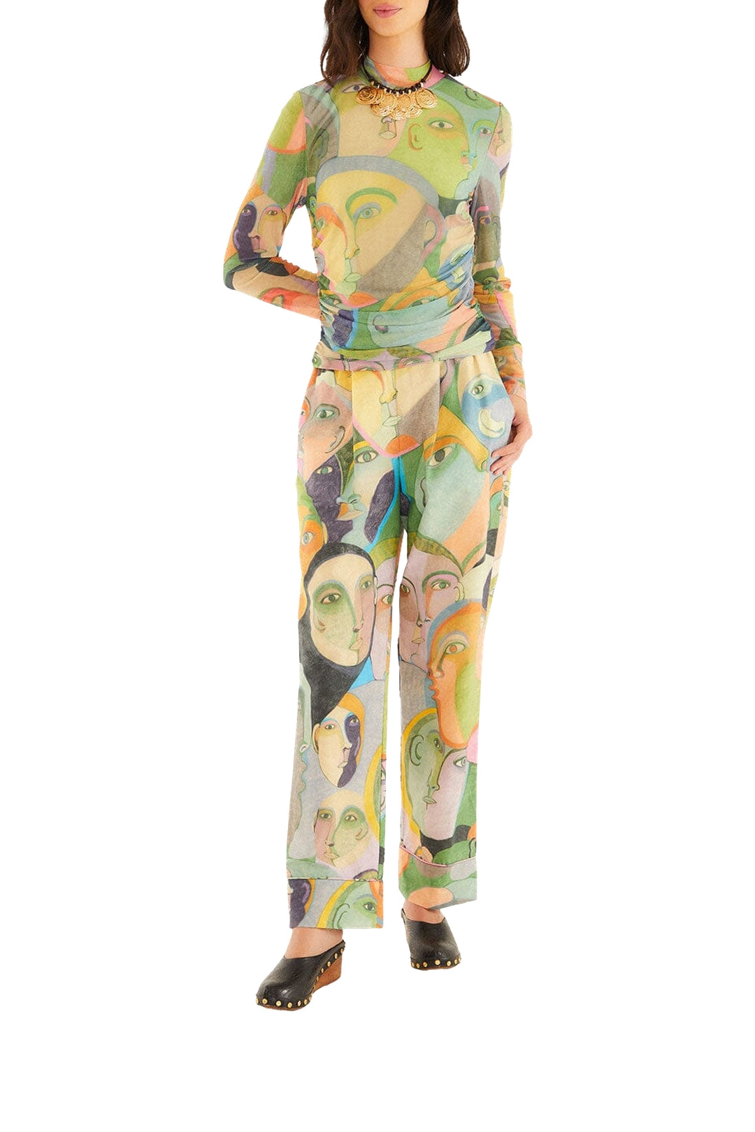 NEW_DIFFUSELY_Drawing Multicolor Top manches longues - Drawing Multicolor