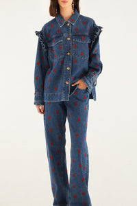 Flower Trousers - Blue