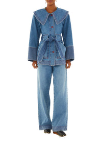 NEW_DIFFUSELY_Denim Pantalon - Denim
