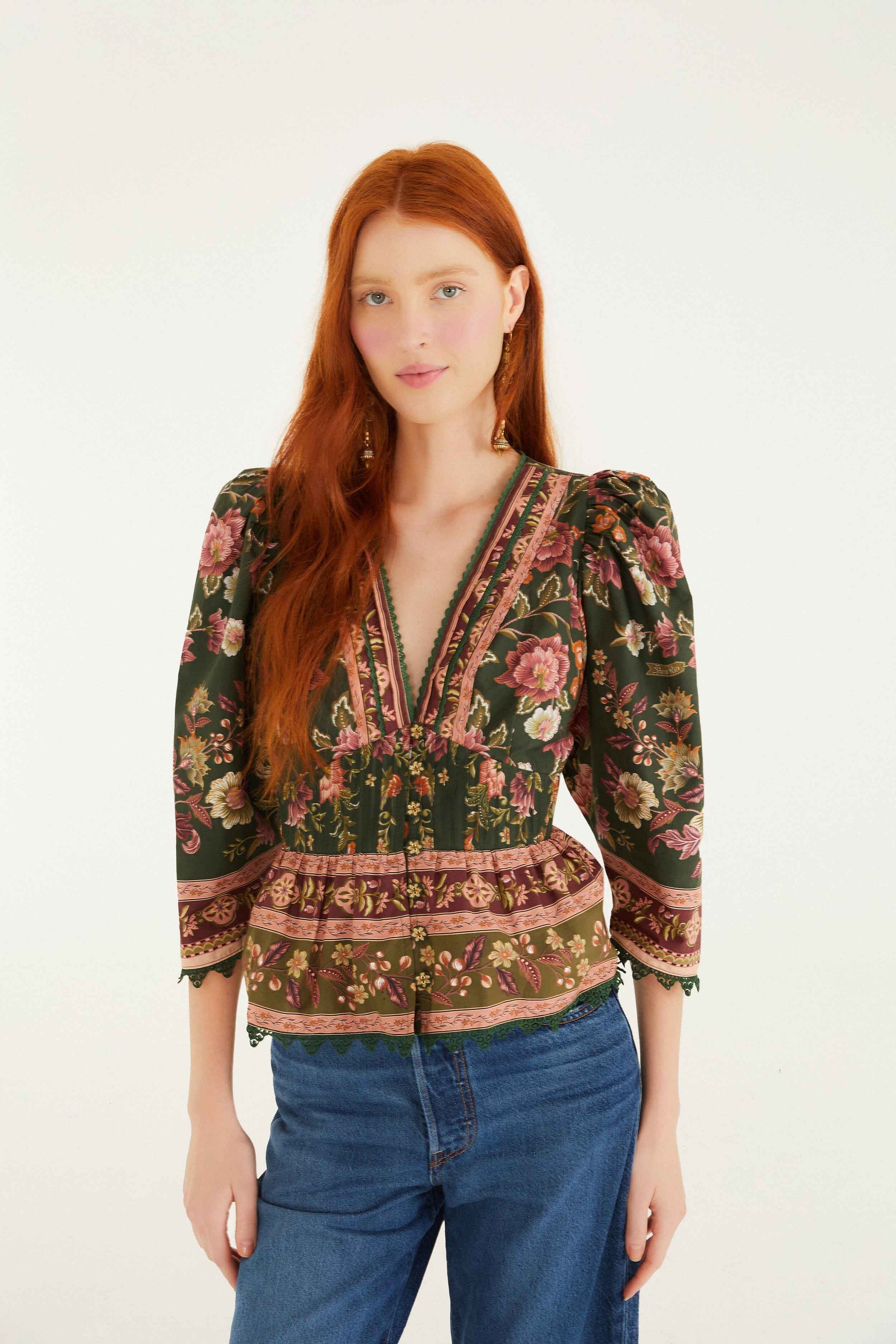 Garden Tree Green Blouse - Garden Tree Green
