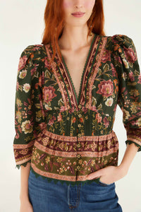 Garden Tree Green Blouse - Garden Tree Green