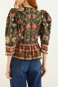 Blouse Flowering Garden - Vert
