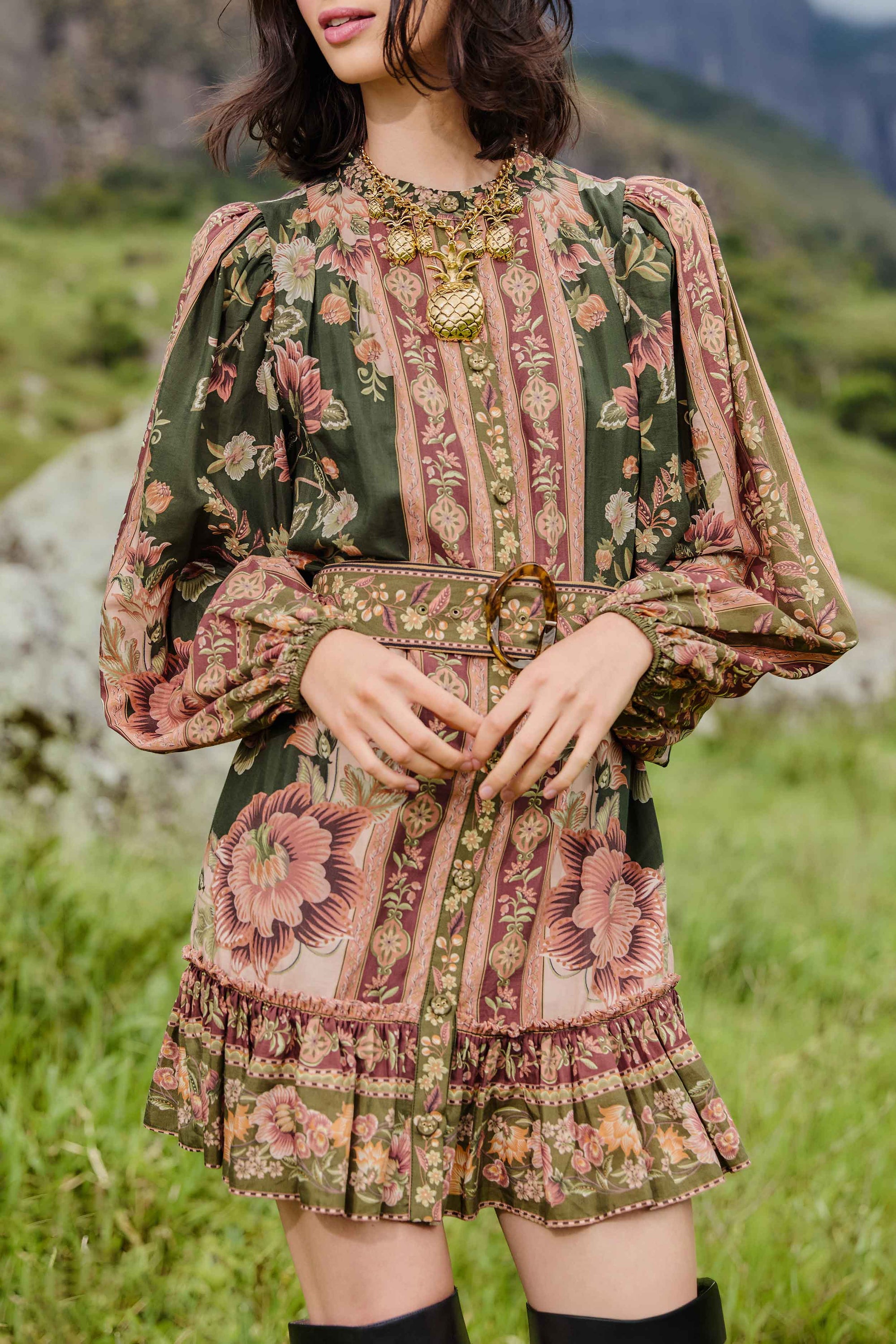 BADVIEW_NEW_Garden Tree Green Robe courte - Garden Tree Green