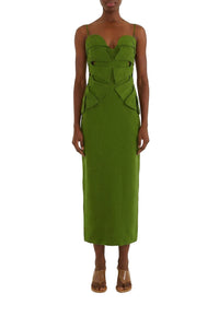 Robe midi Monstera - Vert