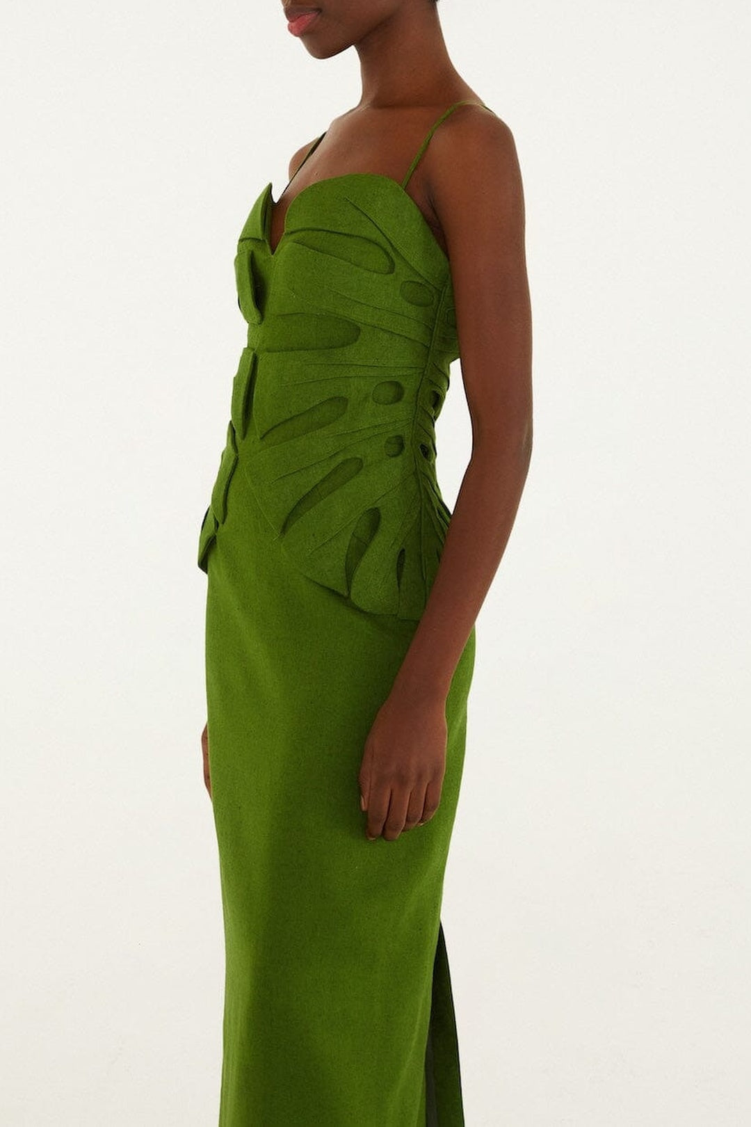 Robe midi Monstera - Vert